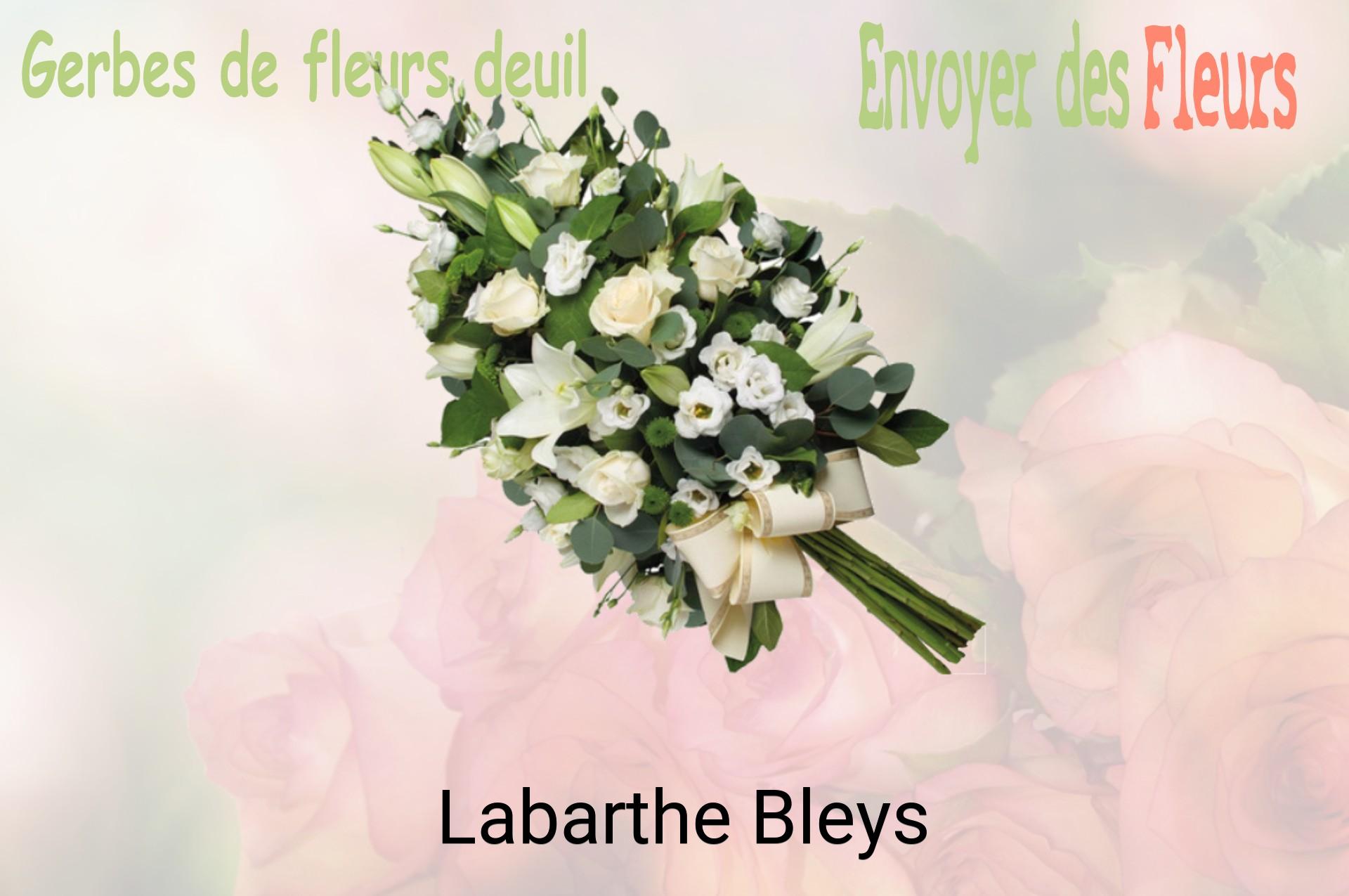 Gerbe de fleurs de deuil livrée à Labarthe-Bleys